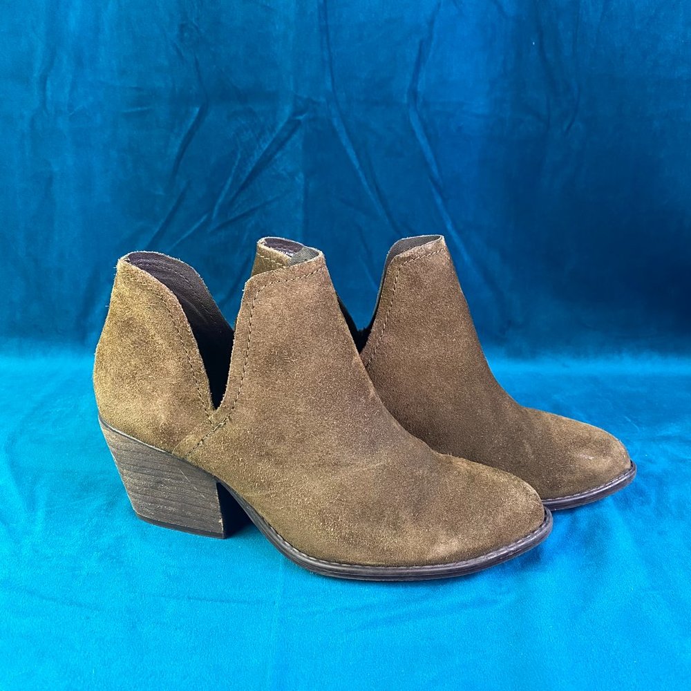 Steve Madden Adelphie Suede Boots Green - Picture 5 of 10